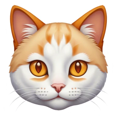 White cat with Amber-coloured eyes and ginger-fur upper part of his head (just above the eyebrows) sticker