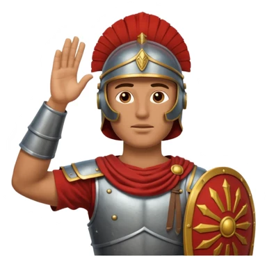 an ancient roman republic soldier doing the iconic ancient roman salute sticker