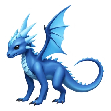 Shiny Dark Edgy  Inteleon-Amaura-Fakémon-hybrid-creature (full body)  sticker