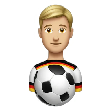 german soccer player one ball sticker