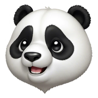 Cinematic Comical Panda Portrait Emoji, Head tilted dramatically with an exaggeratedly amused expression, featuring a striking black and white Fur with a quirky, playful expression and wide, expressive eyes filled with humorous disbelief, Simplified yet hilariously expressive features, highly detailed, glowing with a slightly sassy glow, high shine, dramatic yet playful, stylized with an air of cheeky charm, bright and endearing, soft glowing outline, capturing the essence of a spirited and over-the-top panda, so meme-worthy it feels like it could roll its eyes into internet fame instantly! sticker