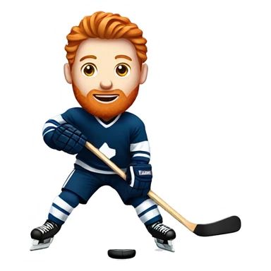 Ginger playing hockey sticker