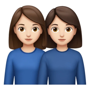 Two girls brunette one boy brunnette  sticker