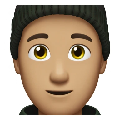 Men with black beanie hat, short hair, green eyes sticker