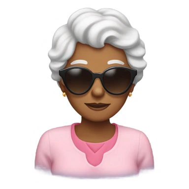 Grandma wearing heart sunglasses  sticker