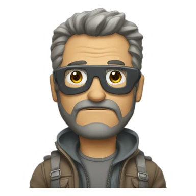 shabby man super hero sticker