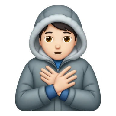 Uma pessoa congelando de frio sticker