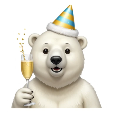 Oso polar millonario festejo  sticker