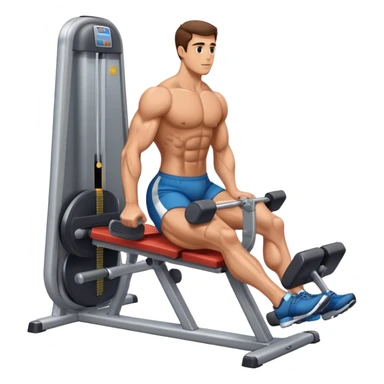 guy leg-extension quadriceps machine sticker