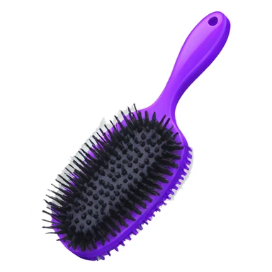 Purple hairbrush with big bristles  sticker