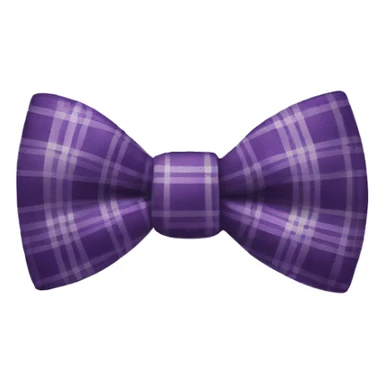 soft purple plaid bow tie sticker