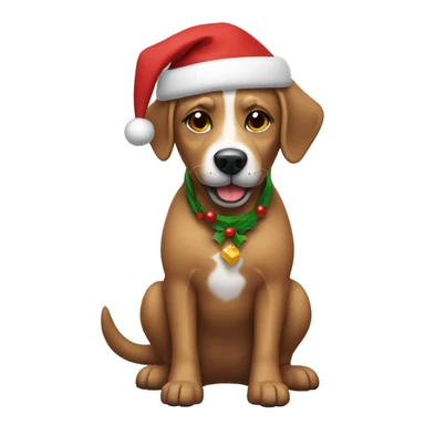 christmas dog sticker