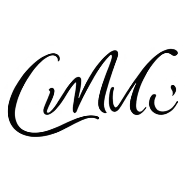 MW in cursive sticker