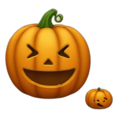 doodle with a pumpkin sticker