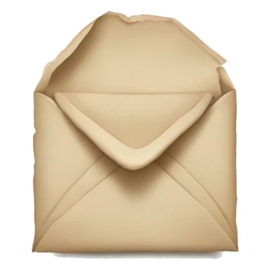 beige letter with stamp sticker