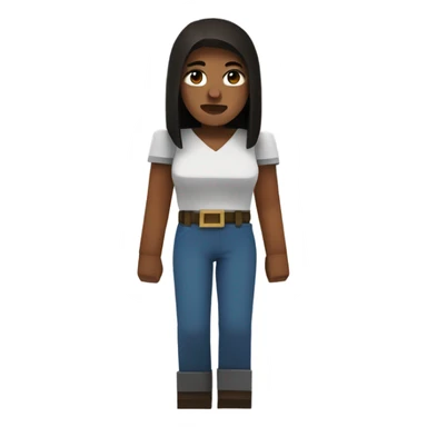 Large woman playing Minecraft sticker