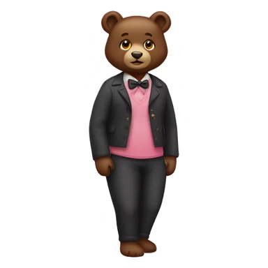 Coquette bear sticker