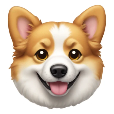 Cute fluffy corgi sticker