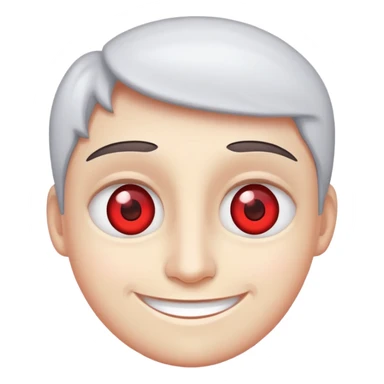 low red eyes with smile  sticker