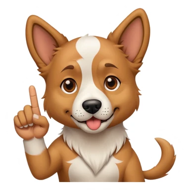 dog sticking up a middle finger  sticker