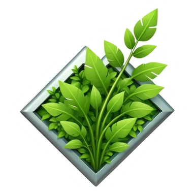 downward arrow surrounded by plants sticker