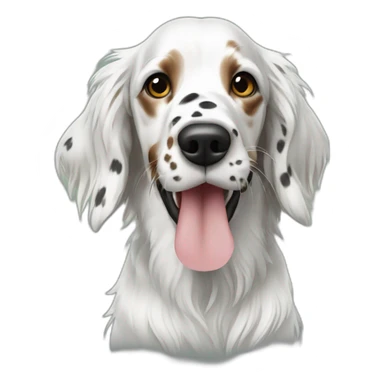 English setter peace sign sticker