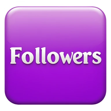 "Followers" word in plum color lettering, girly bold font sticker