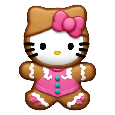 Hello kitty as a gingerbread  sticker