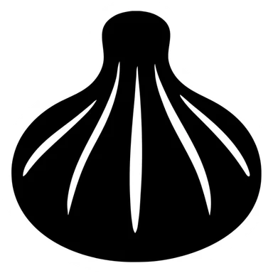 realistic icon of khinkali, appetizing Georgian dumplings, top view, white background, focus on dough folds sticker