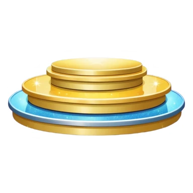 A spotlight-lit platform with glittery floor decorations. sticker