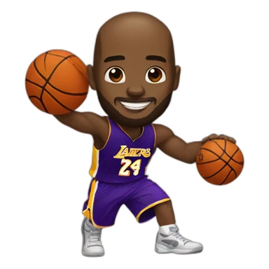 kobe bryant playing basketball sticker