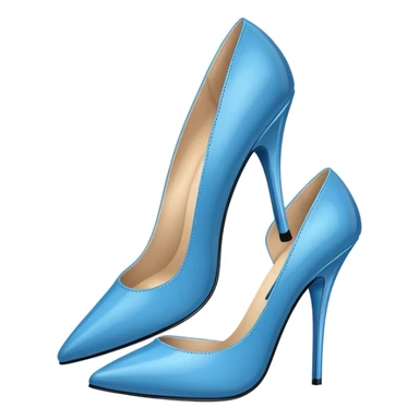 super realistic blue heels sticker