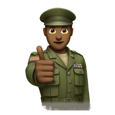 army soldier pointing with hand sticker