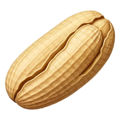 one whole peanut in rough beige textured shells sticker