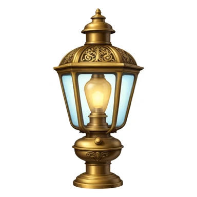 victorian gas lamp with holder sticker