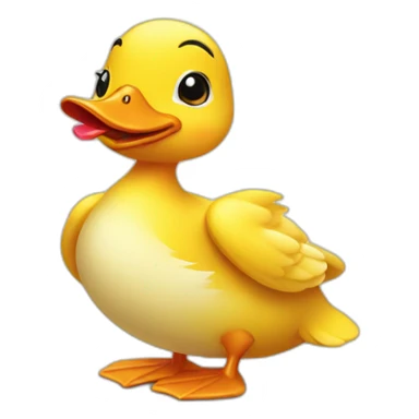 duckling that holds lipstick and brush sticker