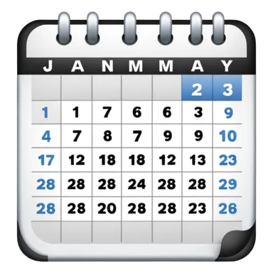 calendar page january 23 sticker