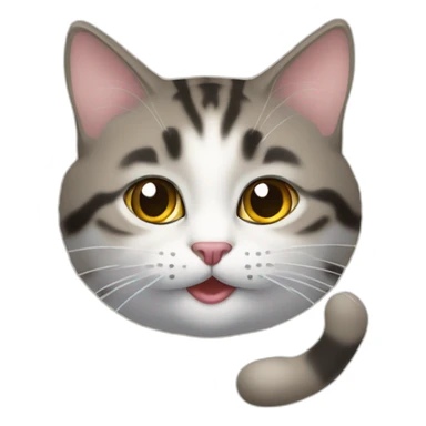 Soris dans la bouche d'un chat sticker