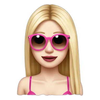 Avril Lavigne bikini rose sticker