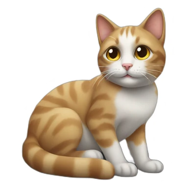 Cat on rooftop sticker