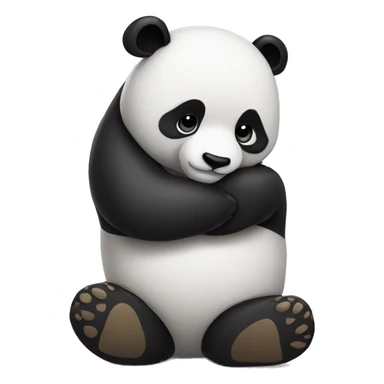 panda kissing bear sticker