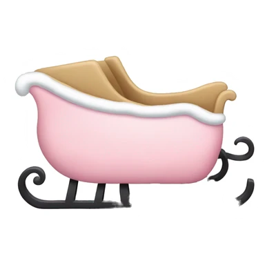 light pink sleigh sticker