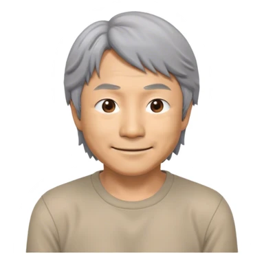 ​Cinematic Realistic Portrait of a Smiling Shigeru Miyamoto, depicted with warm, approachable features, gentle grey-tinted hair, and kind, expressive eyes, set against a subtle backdrop hinting at iconic video game imagery, rendered with lifelike textures and soft, inviting lighting that captures his innovative spirit, sticker