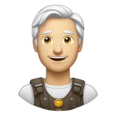 white northeuropean man saying thank you sticker