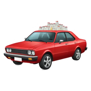 red toyota corolla and vodka sticker