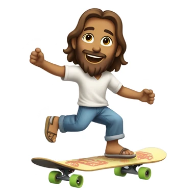 Jesus skateboarding  sticker
