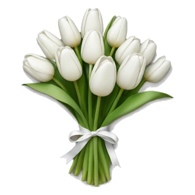 white tulip bouquet  sticker