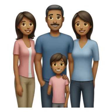 A man with family sticker