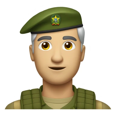 Homem branco com a farda do exército brasileiro  sticker