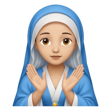 Nossa senhora das graças com aura e mãos abertas  sticker